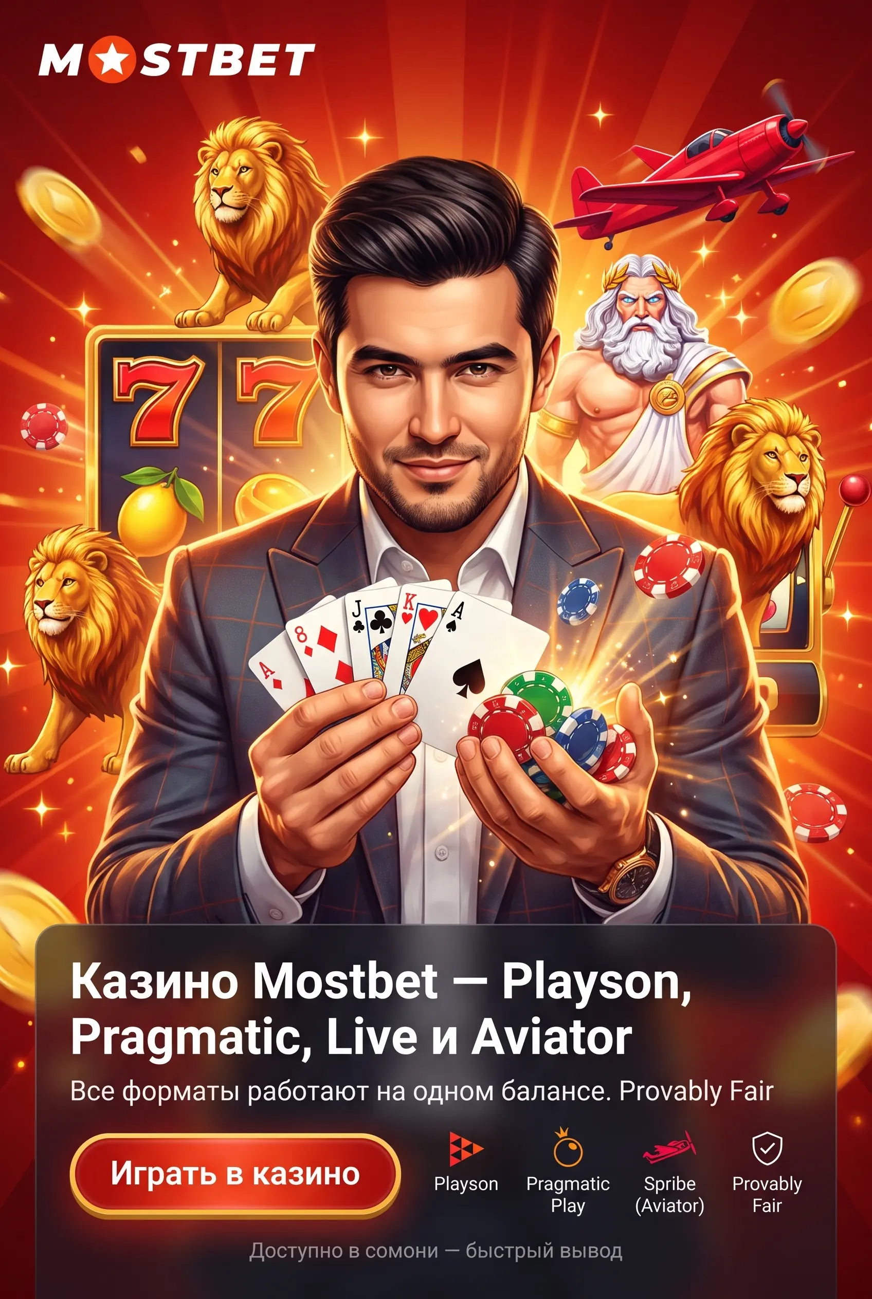 Казино, слоты и Aviator